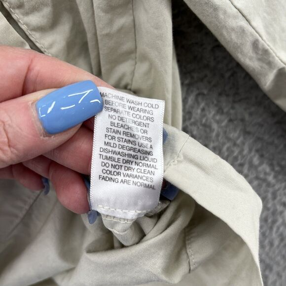 Fresh Produce Jacket Womens Large Beige Lightweight Relaxed Full Zip Hooded - Picture 6 of 12